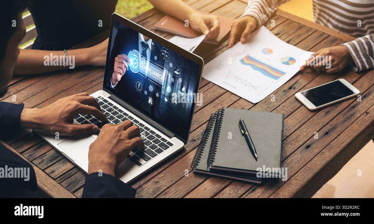 Système de conformité pour les entreprises Modish Online afin de répondre aux normes de qualité Banque D'Images