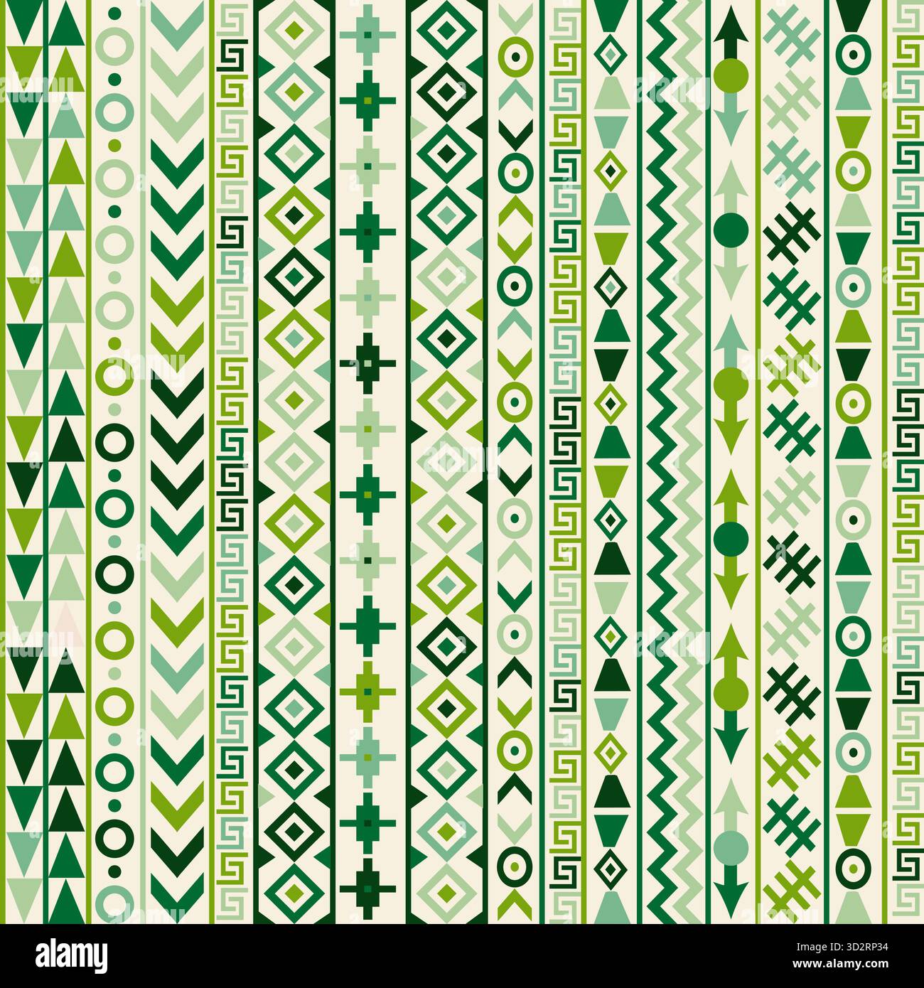Motif géométrique sans couture dans des couleurs vertes Illustration de Vecteur
