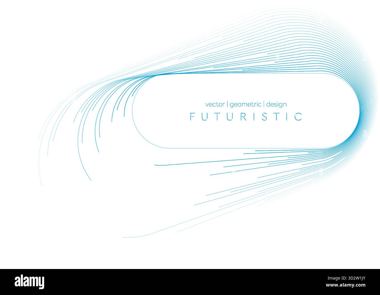 Lignes elliptiques torsadées bleues minimales fond technologique géométrique abstrait. Conception futuriste vectorielle Illustration de Vecteur