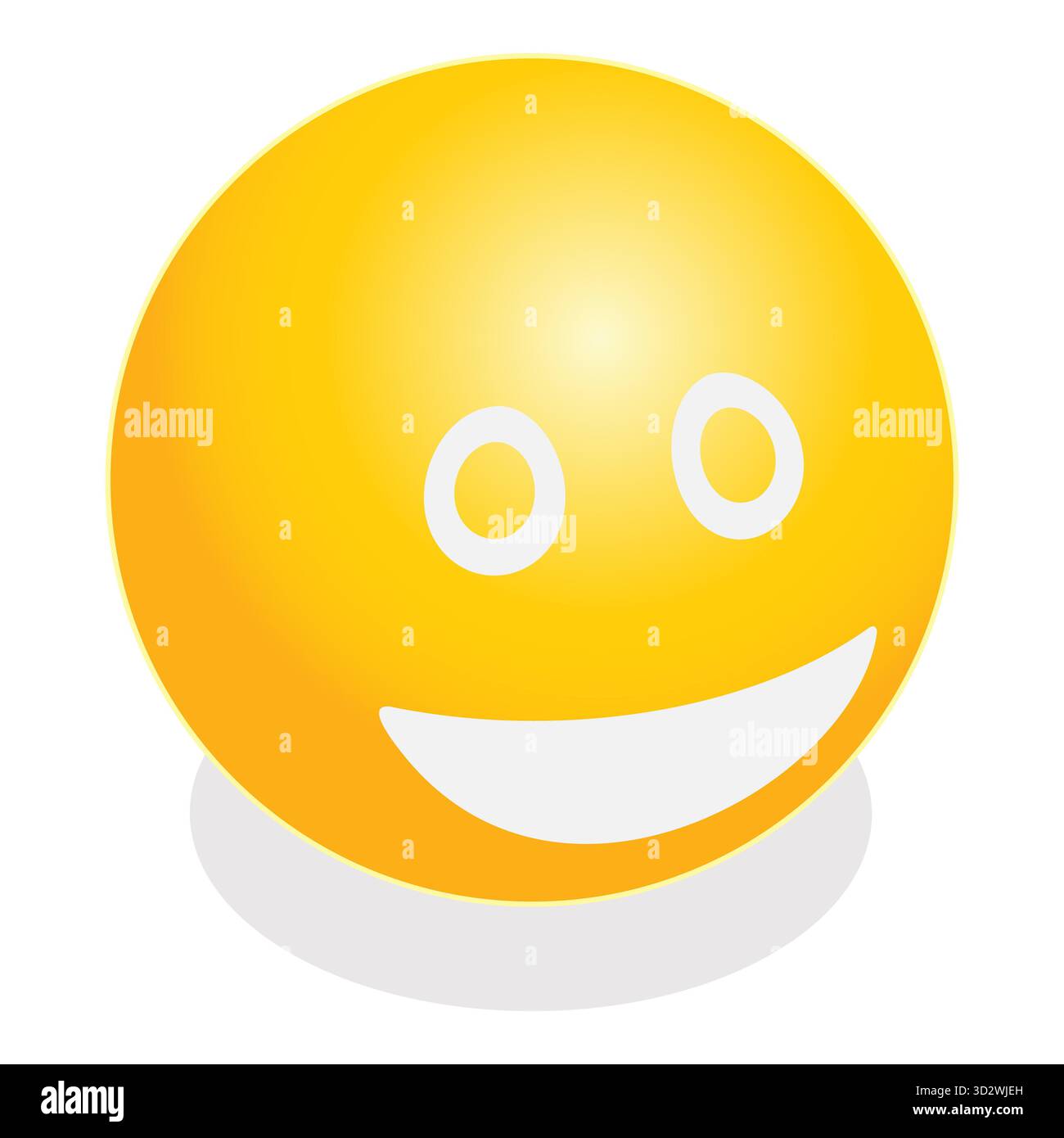 Illustration plate isométrique 3D des émotions de base, expressions faciales. Point 4 Banque D'Images