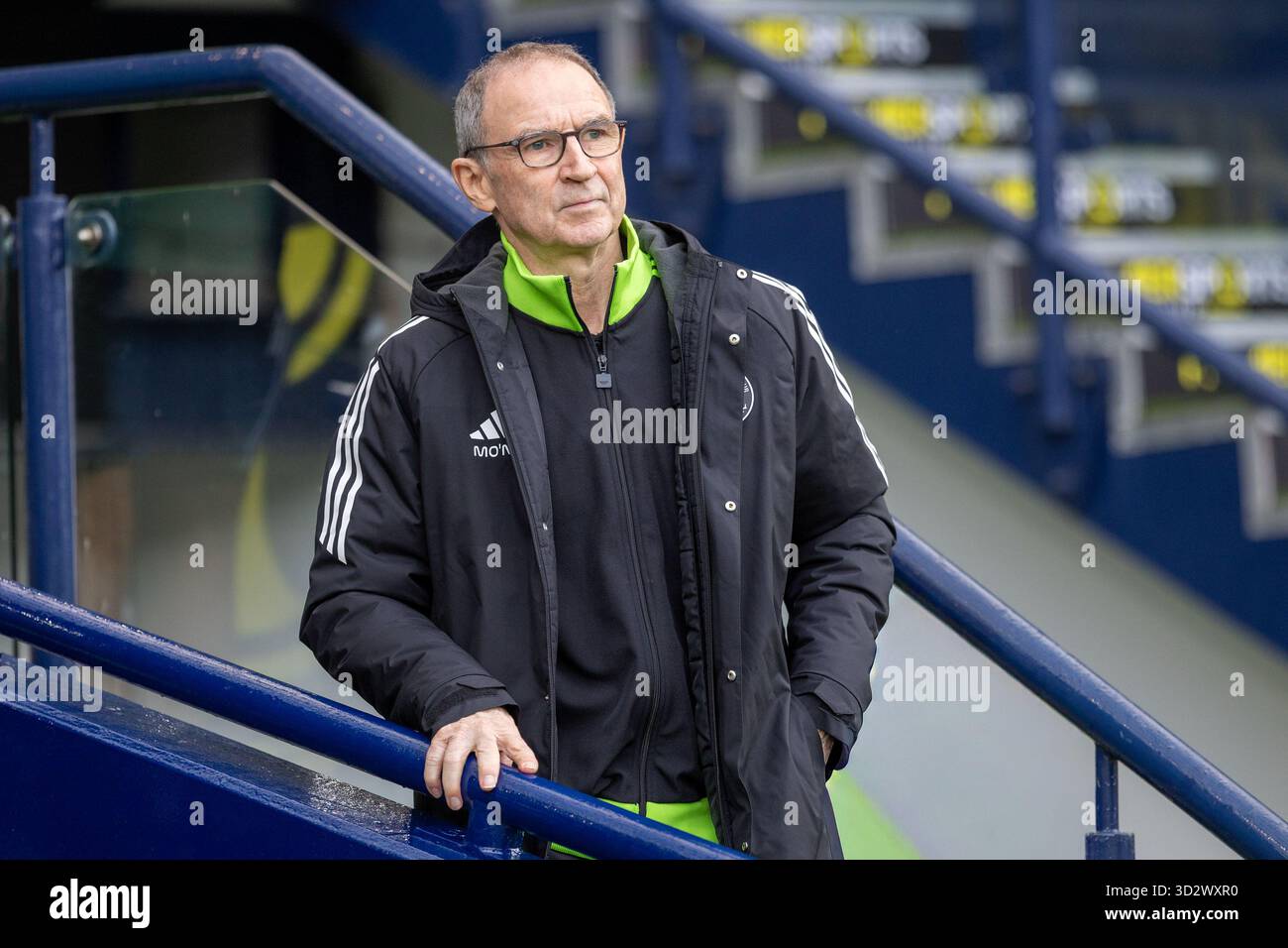 Martin O'Neill, entraîneur de football du Celtic FC, une équipe de football de la première Division écossaise basée à Glasgow, image prise lors d'un match. Banque D'Images