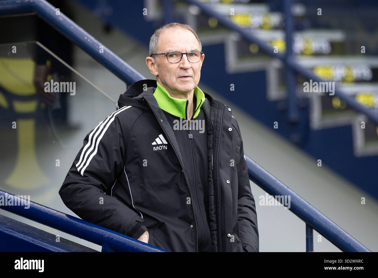 Martin O'Neill, entraîneur de football du Celtic FC, une équipe de football de la première Division écossaise basée à Glasgow, image prise lors d'un match. Banque D'Images