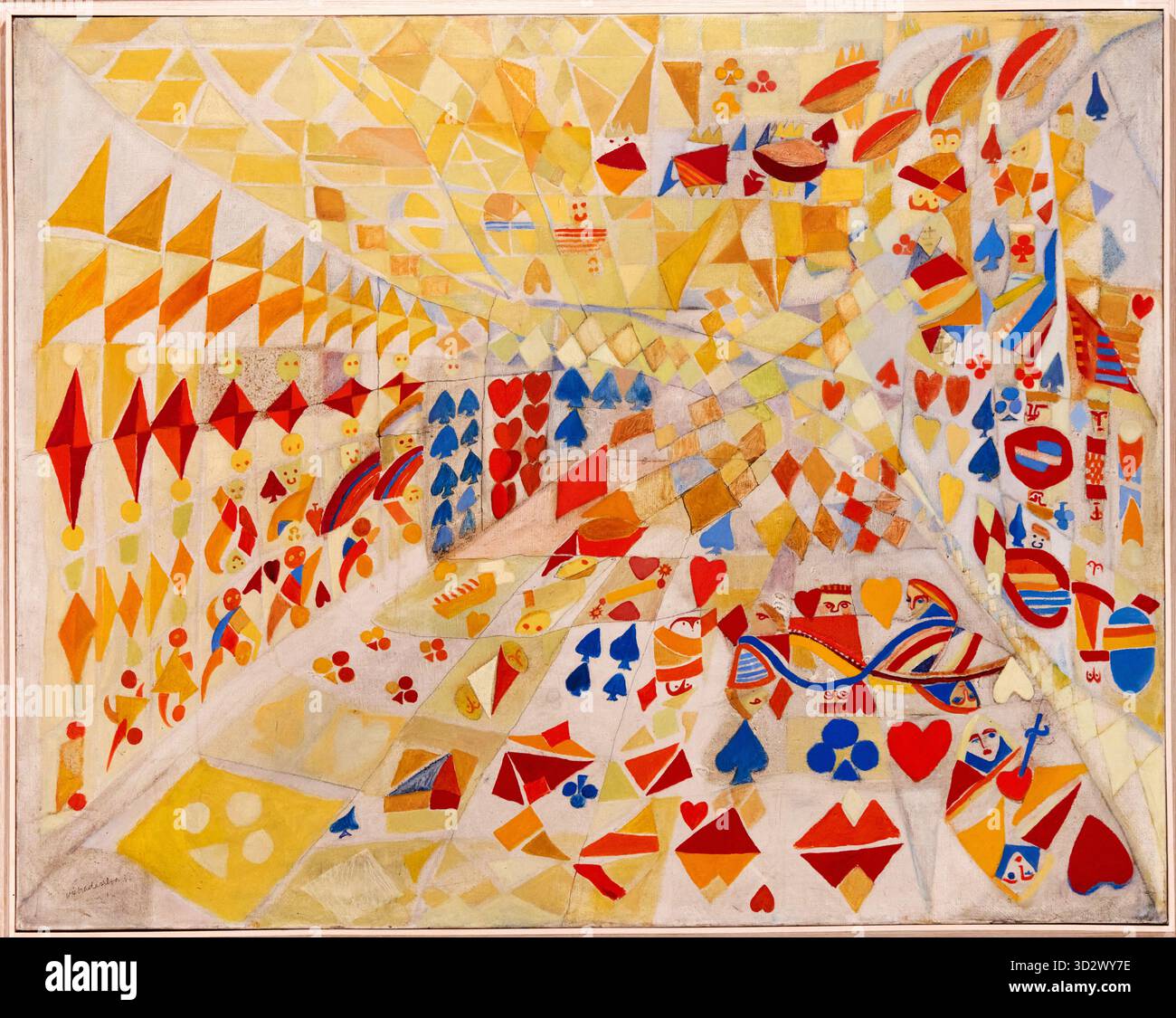 Le jeu de cartes, 1937, huile et graphite sur toile, Maria Helena Vieira da Silva (Lisboa 1908 - París 1992), Musée Peggy Guggenheim Collection, Venise, Banque D'Images