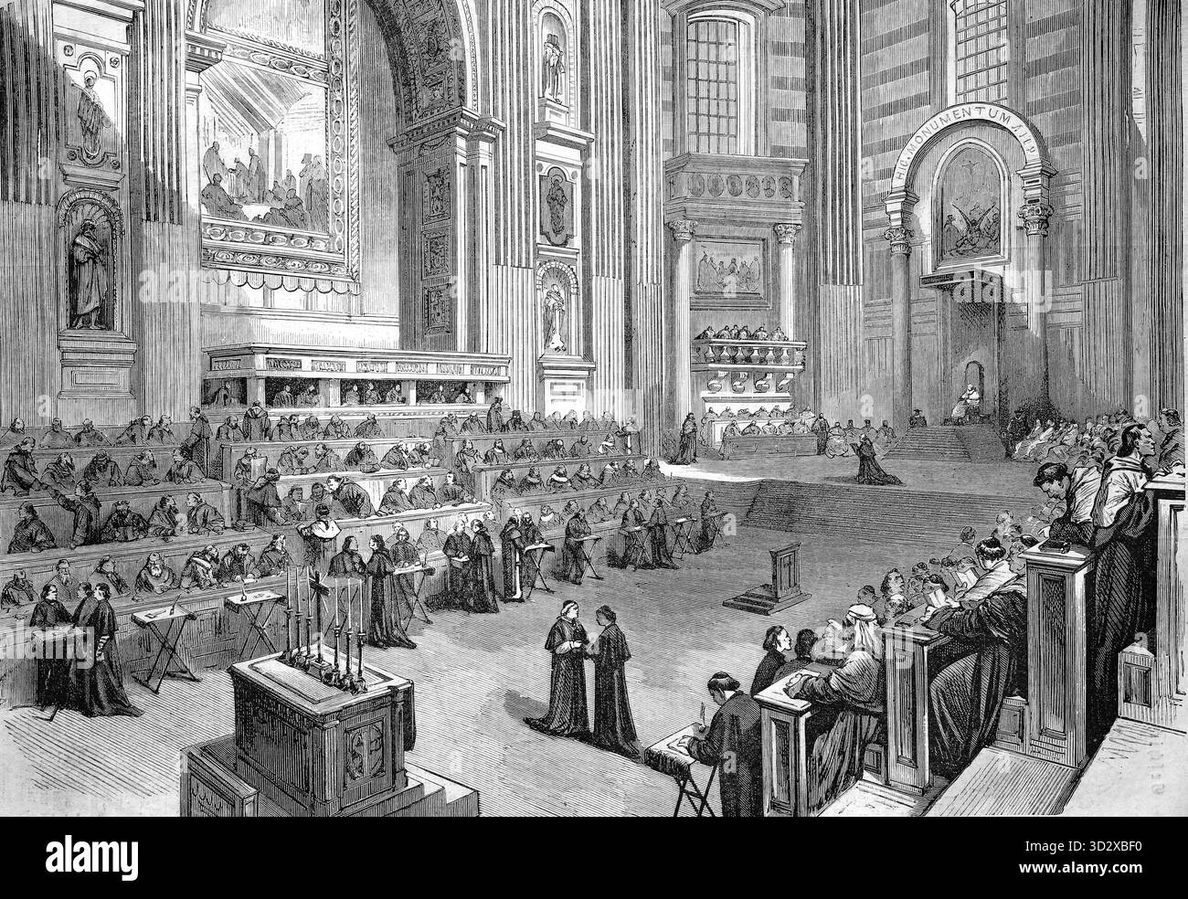 Der Konzilsaal in der Basilika comprend Peter, Basilica di San Pietro, Petersdom auch Peterskirche, Petersbasilika, Vatikanische Basilika, die Memorialkirc Banque D'Images