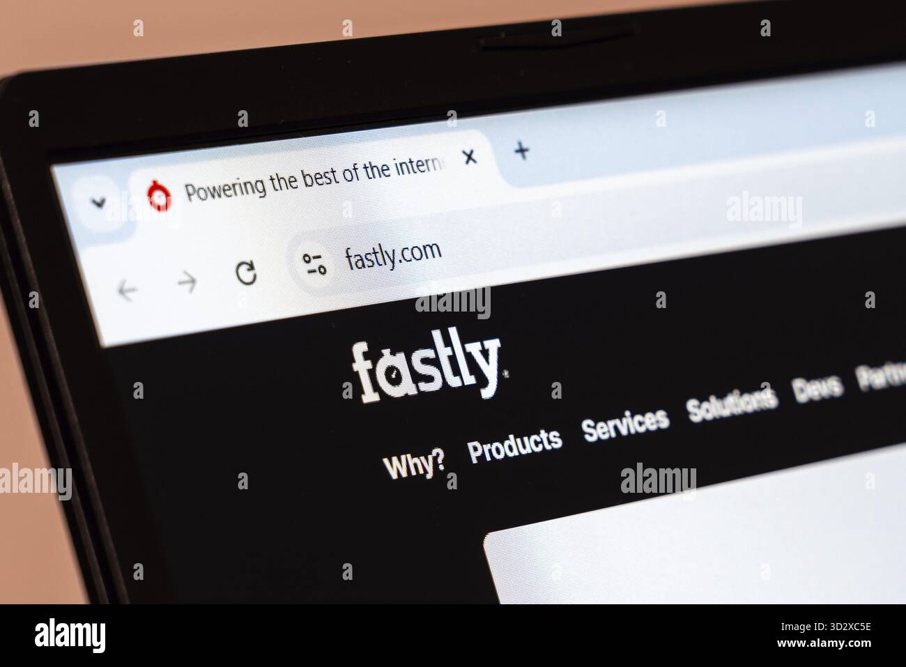 New York, États-Unis - 10 janvier 2025 : site Fastly présentant des solutions avancées de cloud computing et de diffusion de contenu Banque D'Images