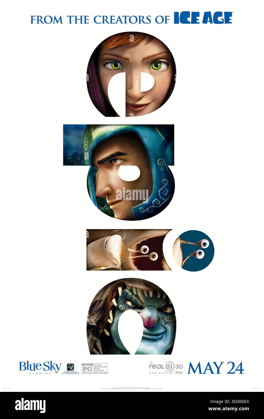 Epic (2013) réalisé par Chris Wedge avec Amanda Seyfried, Josh Hutcherson et Beyoncé Knowles. Un adolescent est magiquement rétréci et rejoint une bataille entre le bien et le mal dans un monde forestier secret. Affiche avancée AMÉRICAINE UNIQUEMENT POUR USAGE ÉDITORIAL. Crédit : BFA / 20th Century Fox Banque D'Images