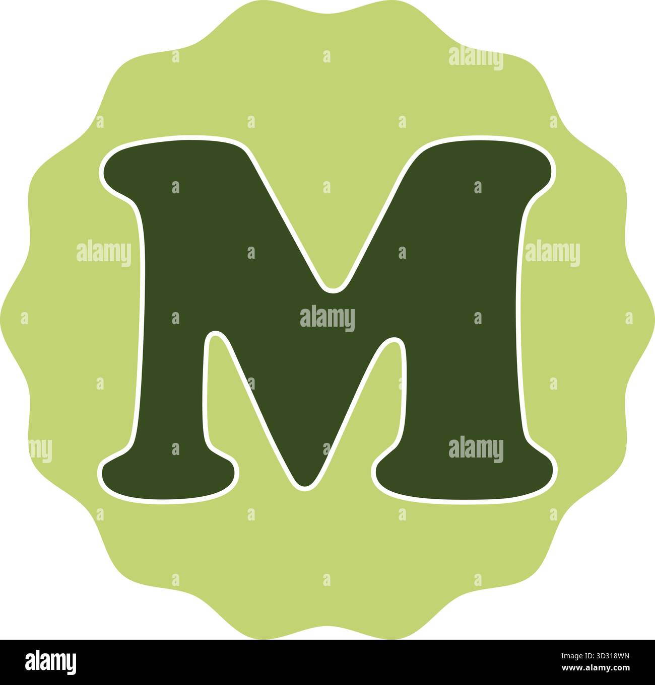 Lettre de dessin animé M vecteur | Fun ludique Alphabet Design. Illustration vectorielle de lettre M de style cartoon avec des couleurs audacieuses et un design ludique. Illustration de Vecteur