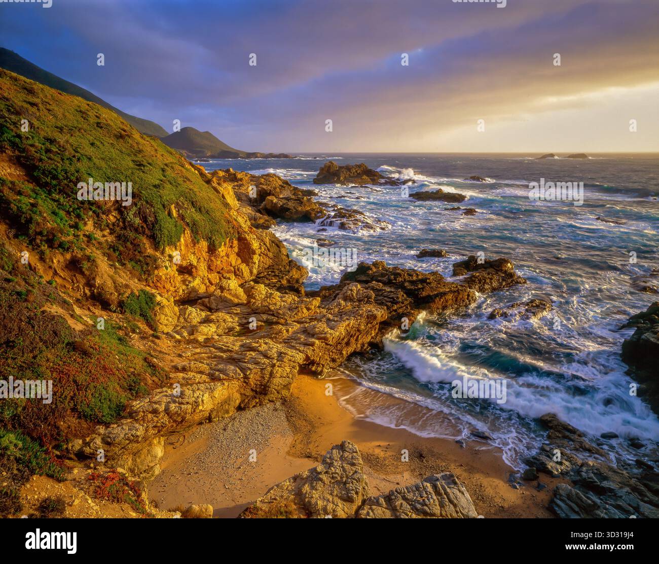 Surfez, Garrapata State Park, Big Sur, Monterey County, Californie Banque D'Images