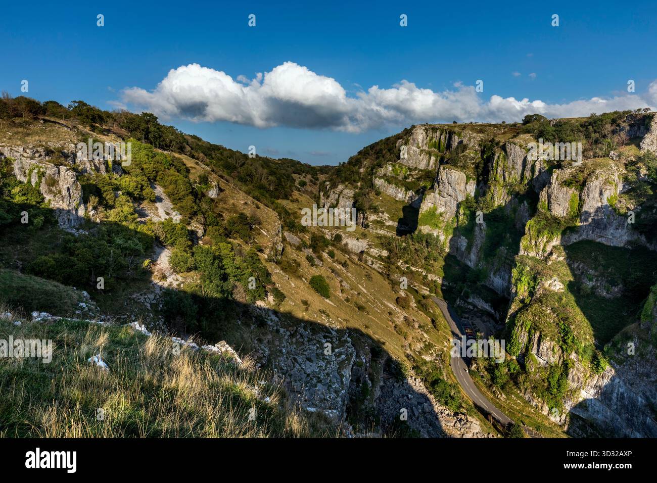 Gorge de Cheddar ; Somerset ; du côté nord ; Royaume-Uni Banque D'Images