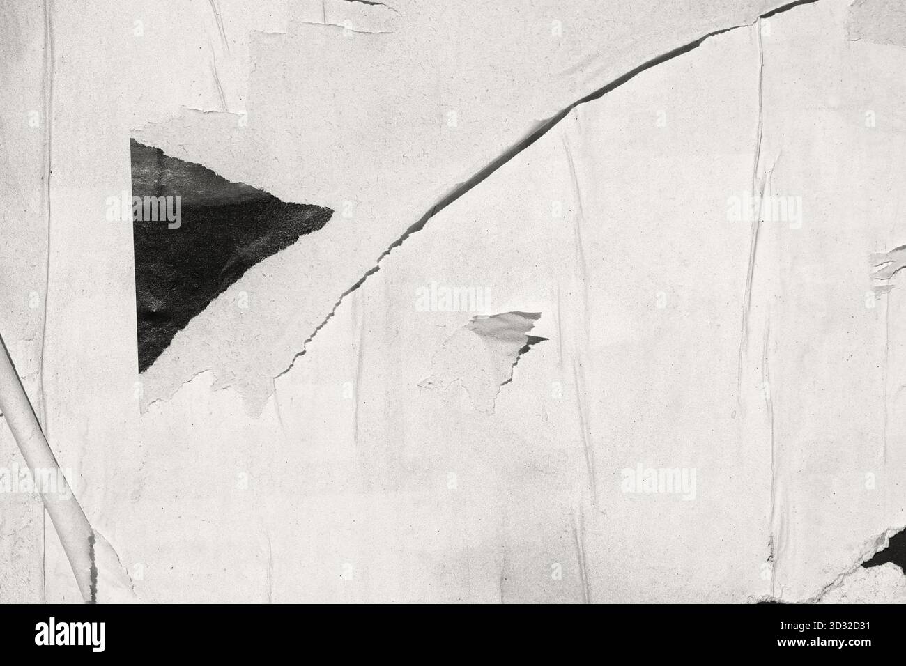 Fond de papier froissé noir et blanc froissé surface de fond vieilles affiches grunge texture fond surface vide pour le texte Banque D'Images