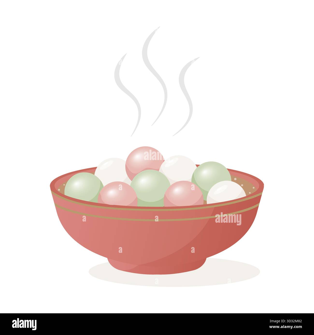 Collection de nourriture du festival chinois Dongzhi Illustration de Vecteur