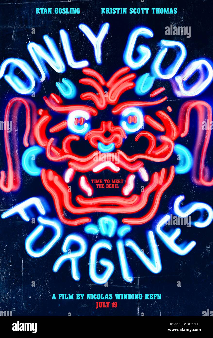 Only God Forgive (2013) réalisé par Nicolas Winding Refn avec Ryan Gosling, Kristin Scott Thomas et Vithaya Pansringarm. Un fugitif américain à Bangkok est forcé par sa mère de trouver et de tuer le meurtrier de son frère. Affiche avancée AMÉRICAINE UNIQUEMENT POUR USAGE ÉDITORIAL. Crédit : BFA / RADIUS-TWC Banque D'Images