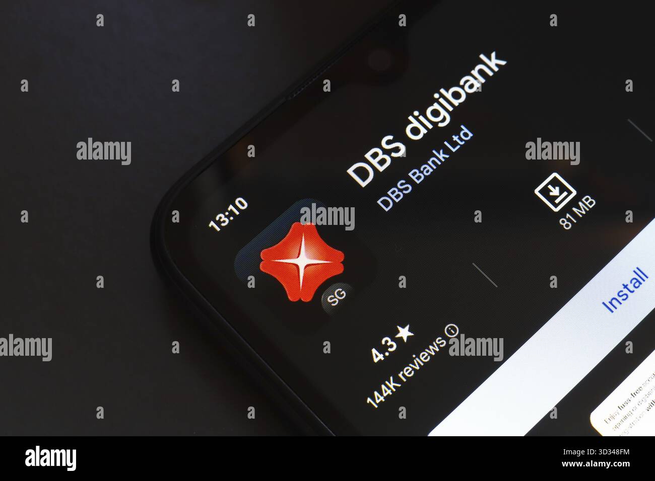 31 octobre 2024, Brésil. Dans cette illustration photo, le logo de l'application DBS digibank est affiché sur l'écran d'un smartphone Banque D'Images