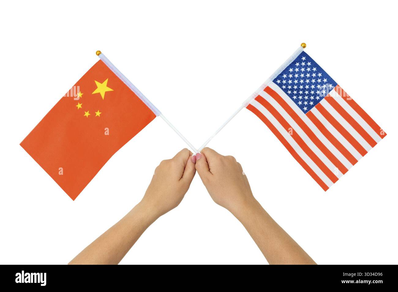 Alliance et amitié entre la Chine et les Etats-Unis. Banque D'Images