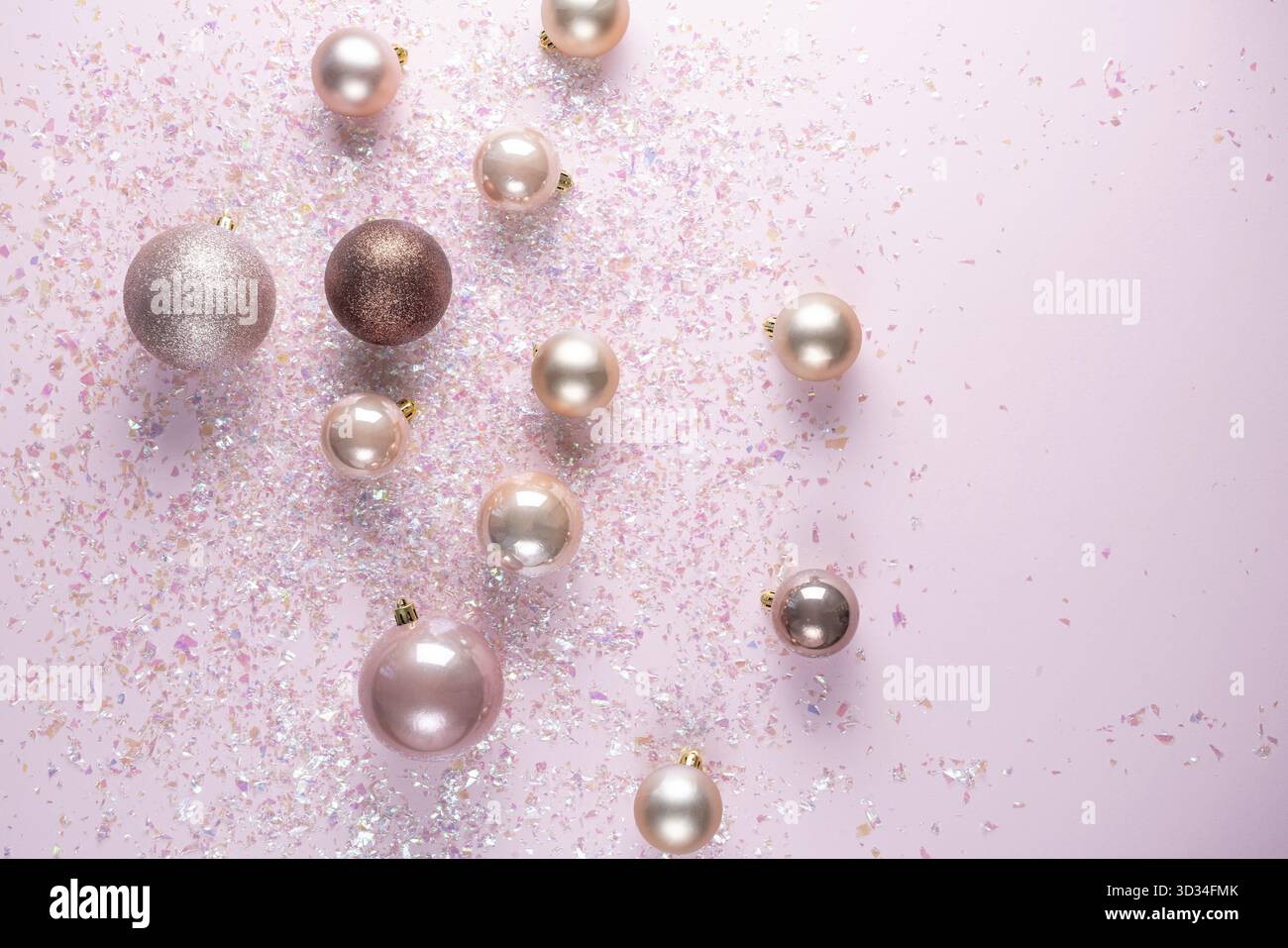 Décorations décorations de Noël arrière-plan. Classic glitter snowflakes Banque D'Images