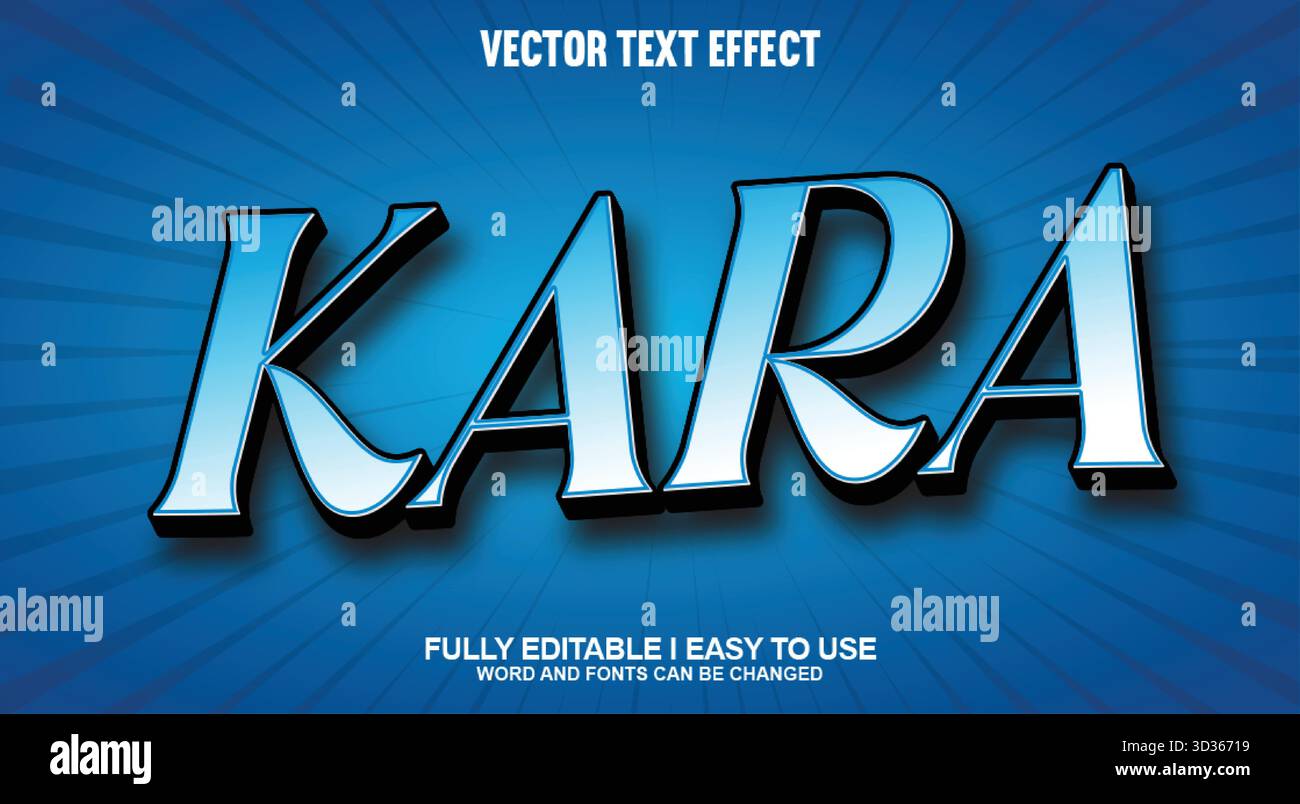 Effet texte vectoriel modifiable Illustration de Vecteur