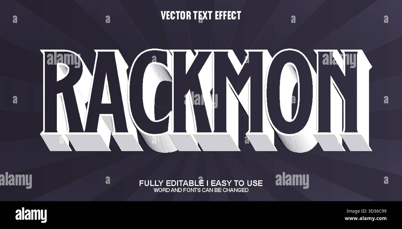 Effet texte vectoriel modifiable Illustration de Vecteur