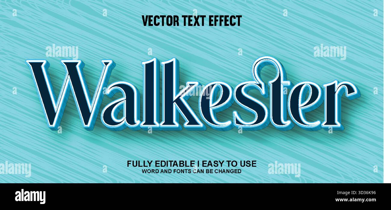Effet texte vectoriel modifiable Illustration de Vecteur
