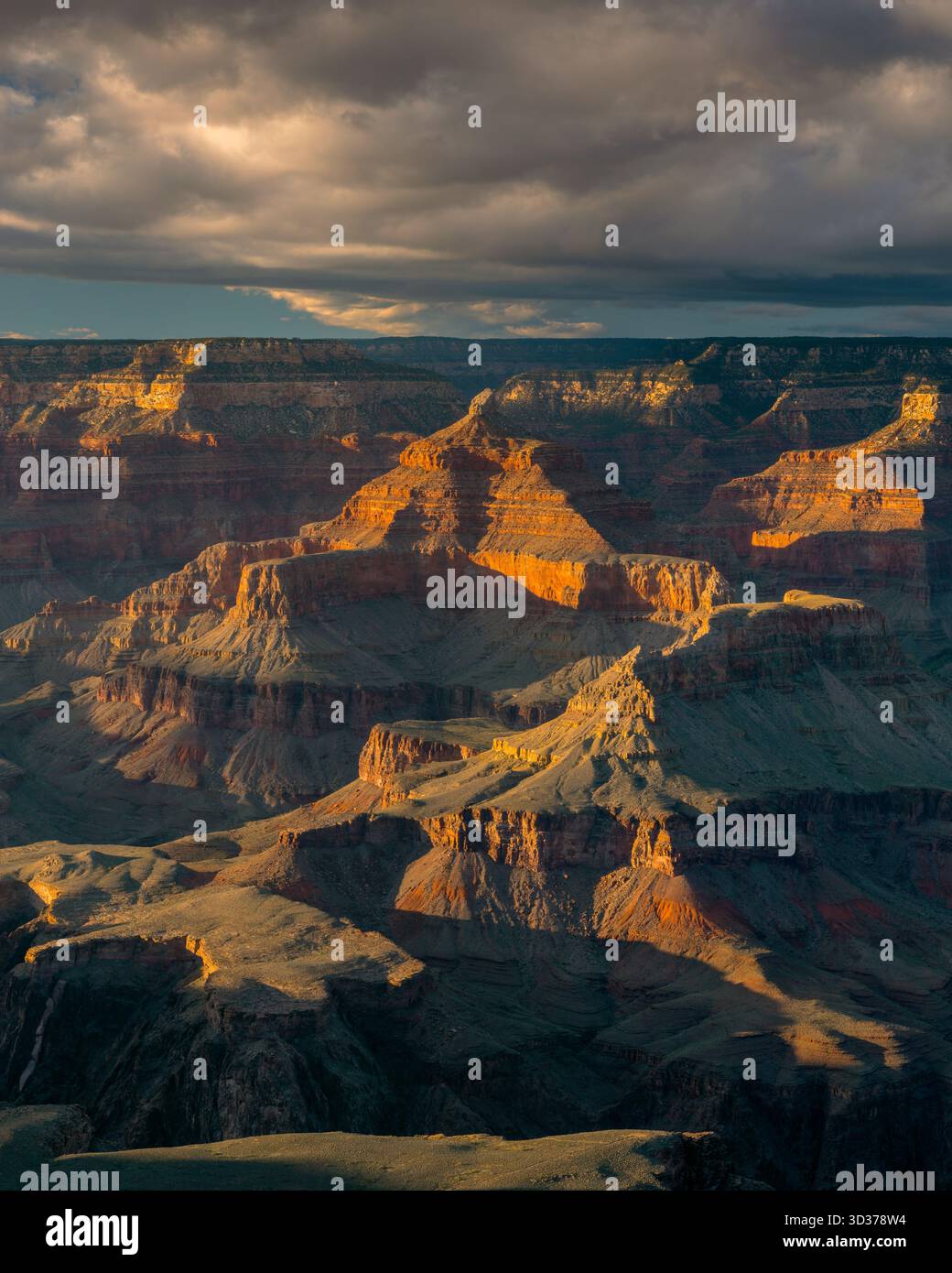 Coucher de soleil, parc national du Grand Canyon, Arizona Banque D'Images