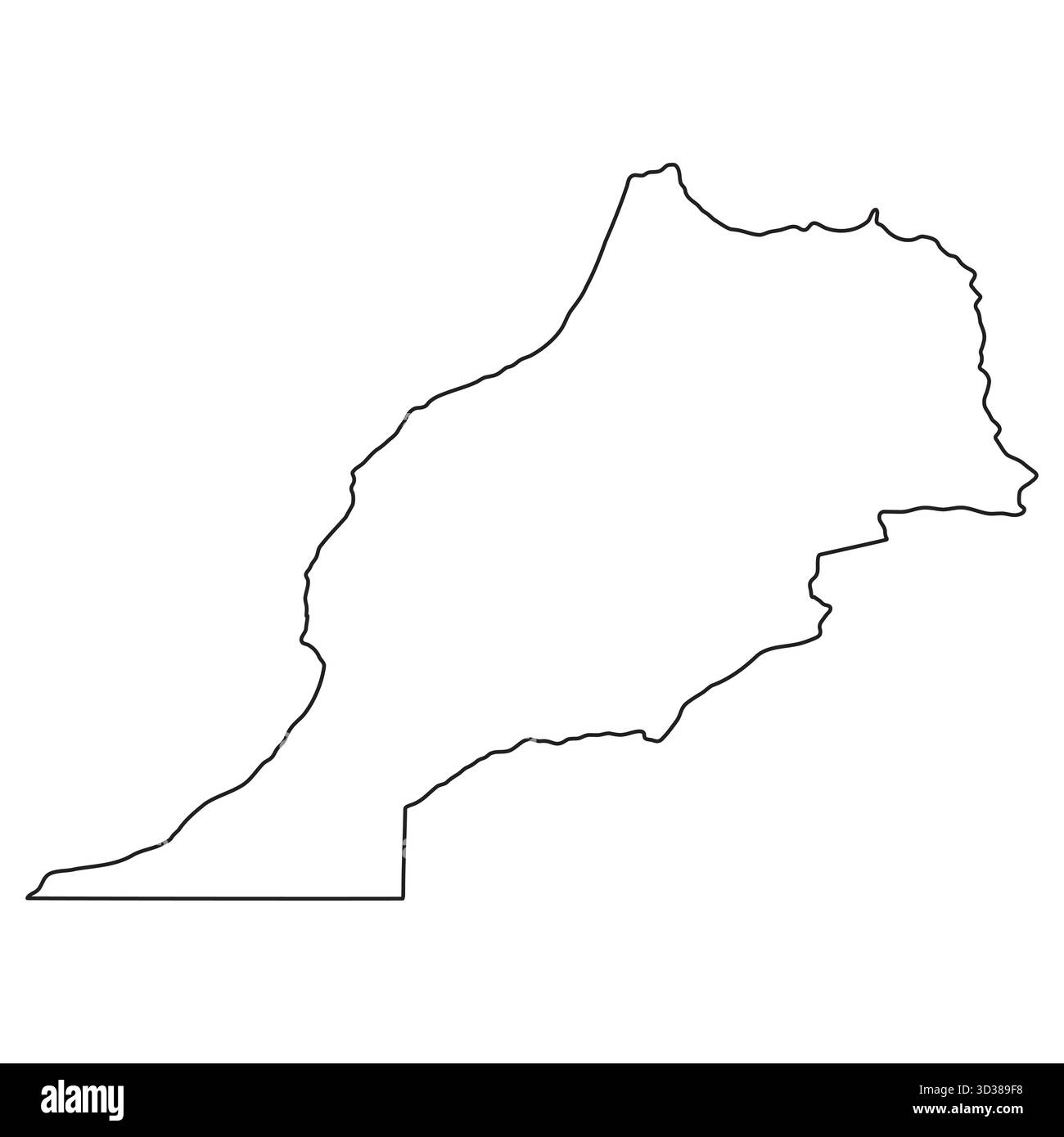 Plan détaillé du Maroc, plan vectoriel de frontière carte du Maroc Illustration de Vecteur