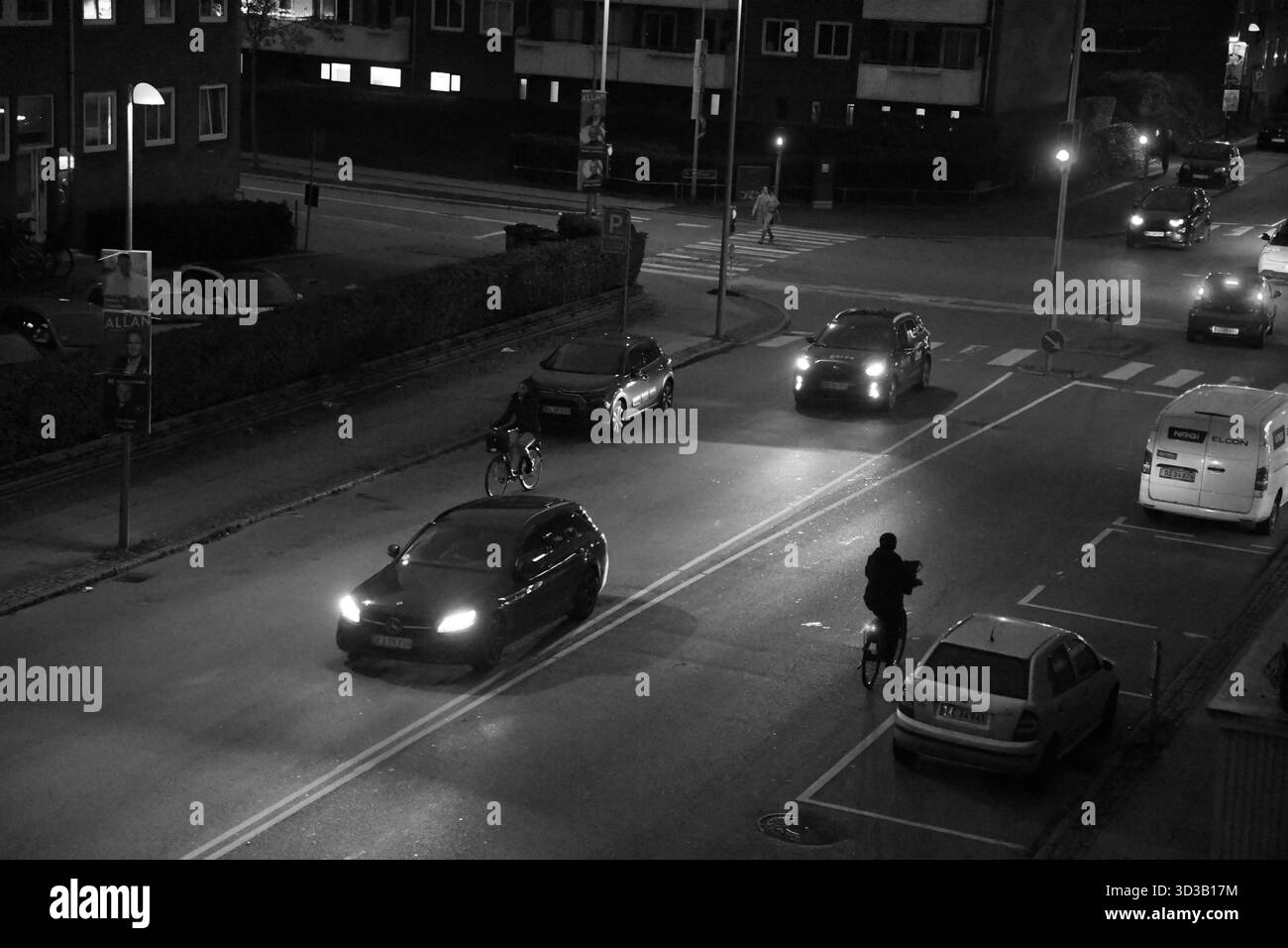 Copenhague/ Danemark/05 NOVEMBRE 2025/scène nocturne et pluie tombée à kastrup copenhague. (Photo.Francis Joseph Deann/Dean Pictures) (non destiné à un usage commercial et éditorial uniquement) Banque D'Images