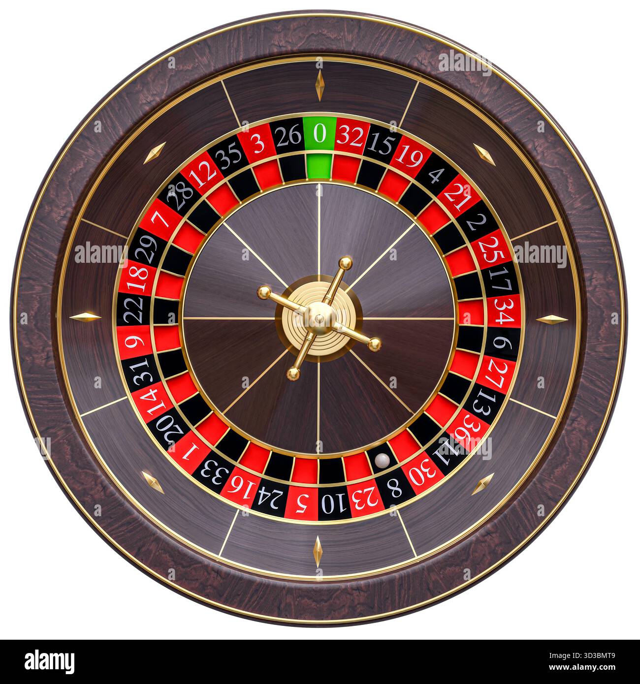 Roue de roulette de casino 3d fond transparent Banque D'Images