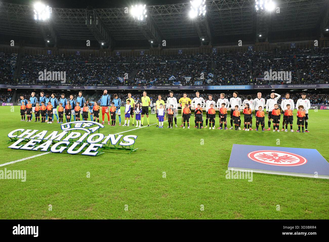 4 novembre 2025, Diego Armando Maradona Stadium, Naples, Italie ; UEFA Europa League Football match ; Napoli contre Francfort ; la formation de départ de Napol Banque D'Images