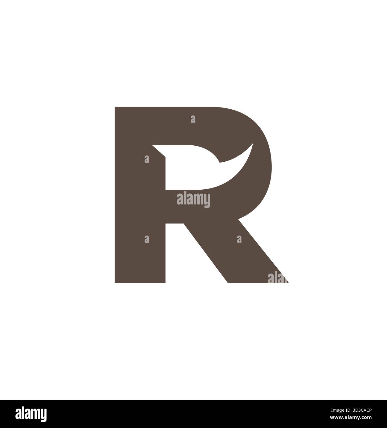 lettre créative r rhinocéros tête de signe logo vecteur forme de conception Illustration de Vecteur