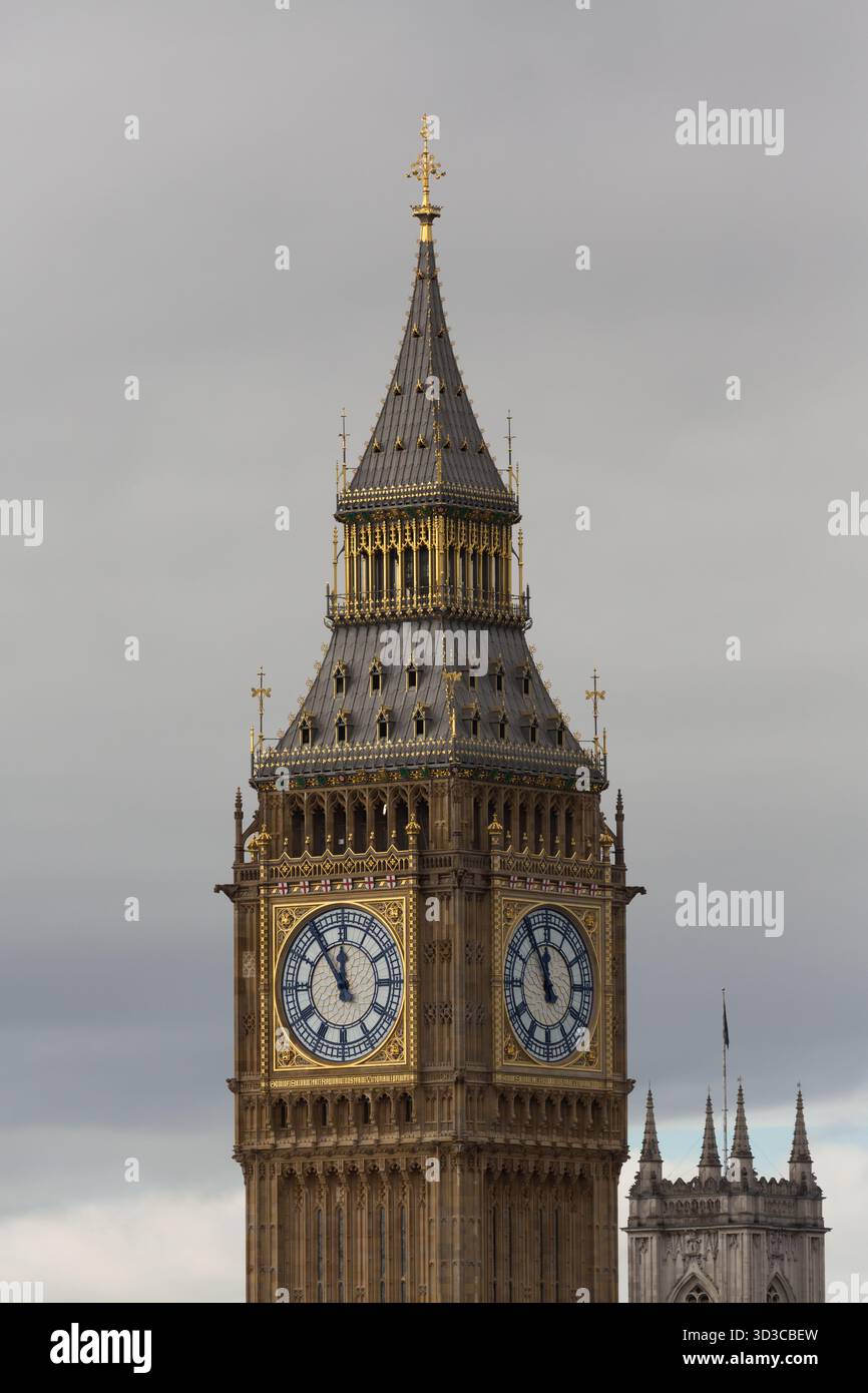 Gros plan sur Big Ben Clocktower Banque D'Images