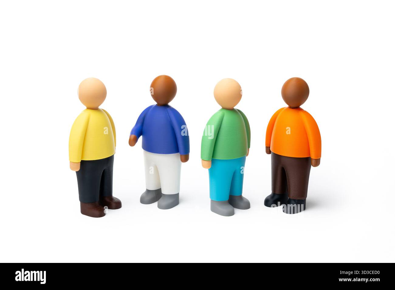 Figures de personnes sur un fond blanc. Communauté et amis. Communication et connexion. Les réseaux sociaux, le travail d'équipe et l'interaction humaine conce Banque D'Images