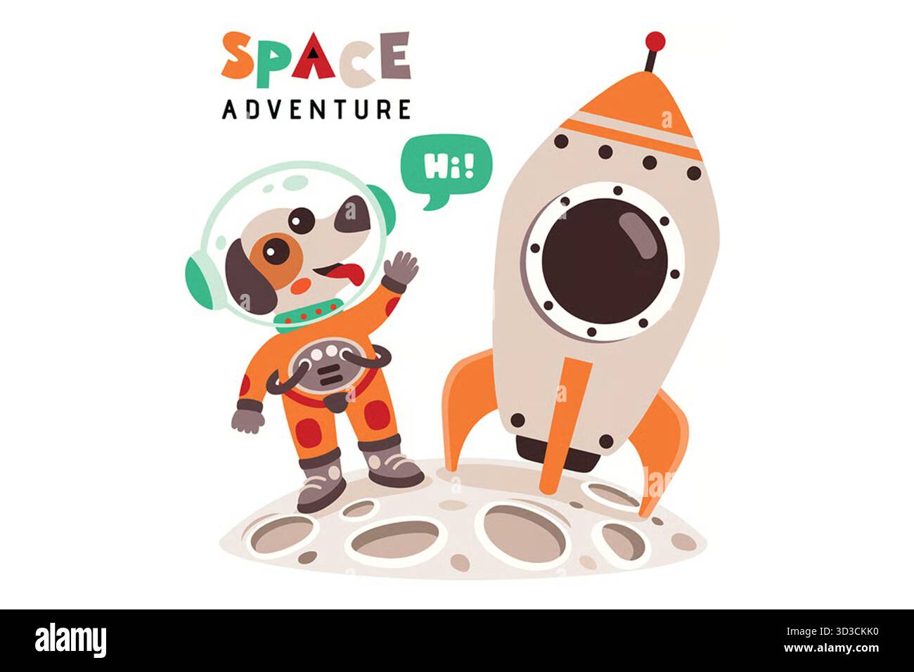 Chien à Space Banque D'Images