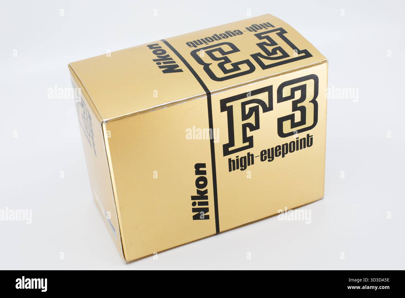 Boîte de caméra de film Nikon F3 High Eyepoint 35mm des années 1980. Banque D'Images