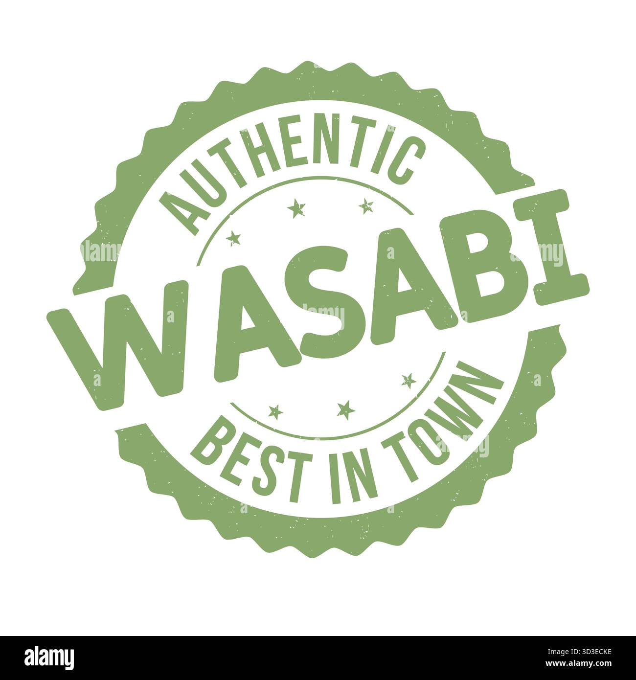 Tampon en caoutchouc wasabi grunge sur fond blanc, illustration vectorielle Illustration de Vecteur