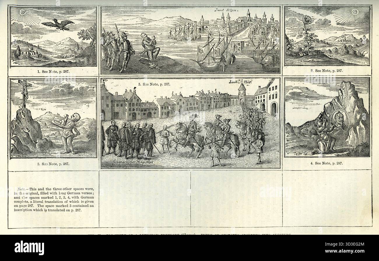 Événements de la vie de Gustave Adolphe (1594 – 1632), également connu en anglais sous le nom de Gustave II Adolphe ou Gustave II Adolphe, roi de Suède de 1611 à 1632. Il est considéré comme le père de la guerre moderne et est crédité de la montée de la Suède en tant que grande puissance européenne Banque D'Images