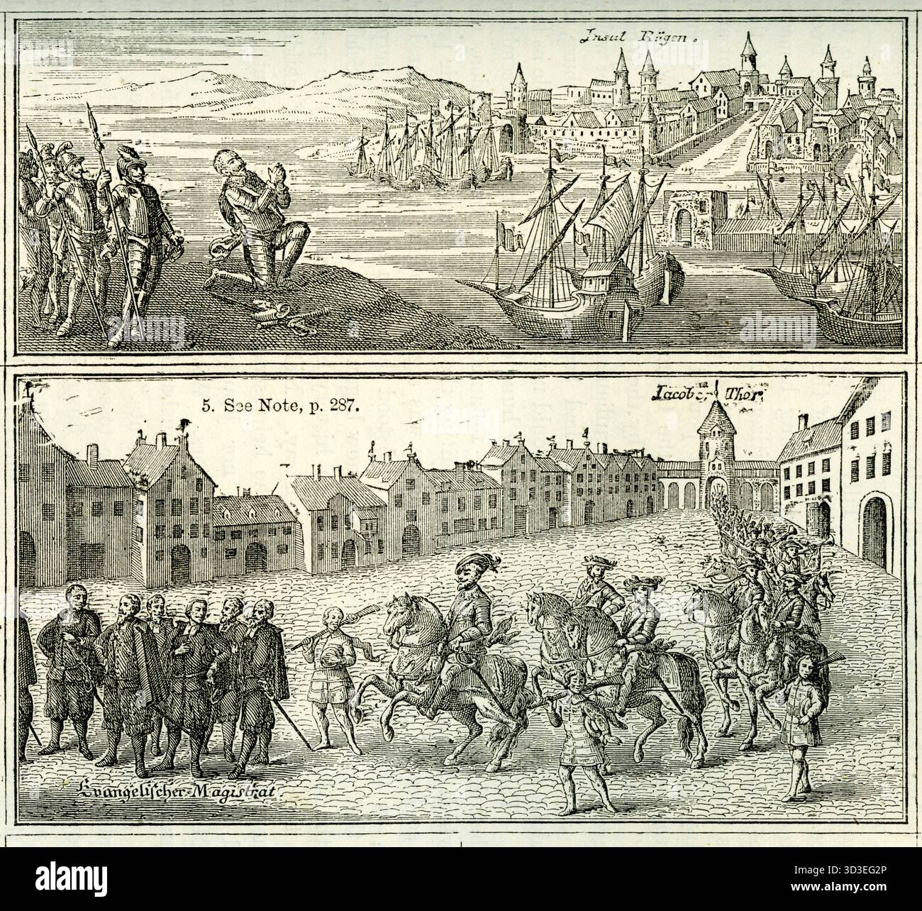 Événements de la vie de Gustave Adolphe (1594 – 1632), également connu en anglais sous le nom de Gustave II Adolphe ou Gustave II Adolphe, roi de Suède de 1611 à 1632. Il est considéré comme le père de la guerre moderne et est crédité de la montée de la Suède en tant que grande puissance européenne Banque D'Images