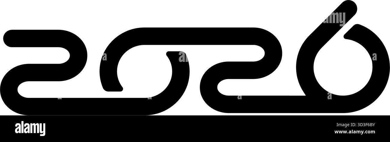 2026 illustration vectorielle de logo simple Illustration de Vecteur