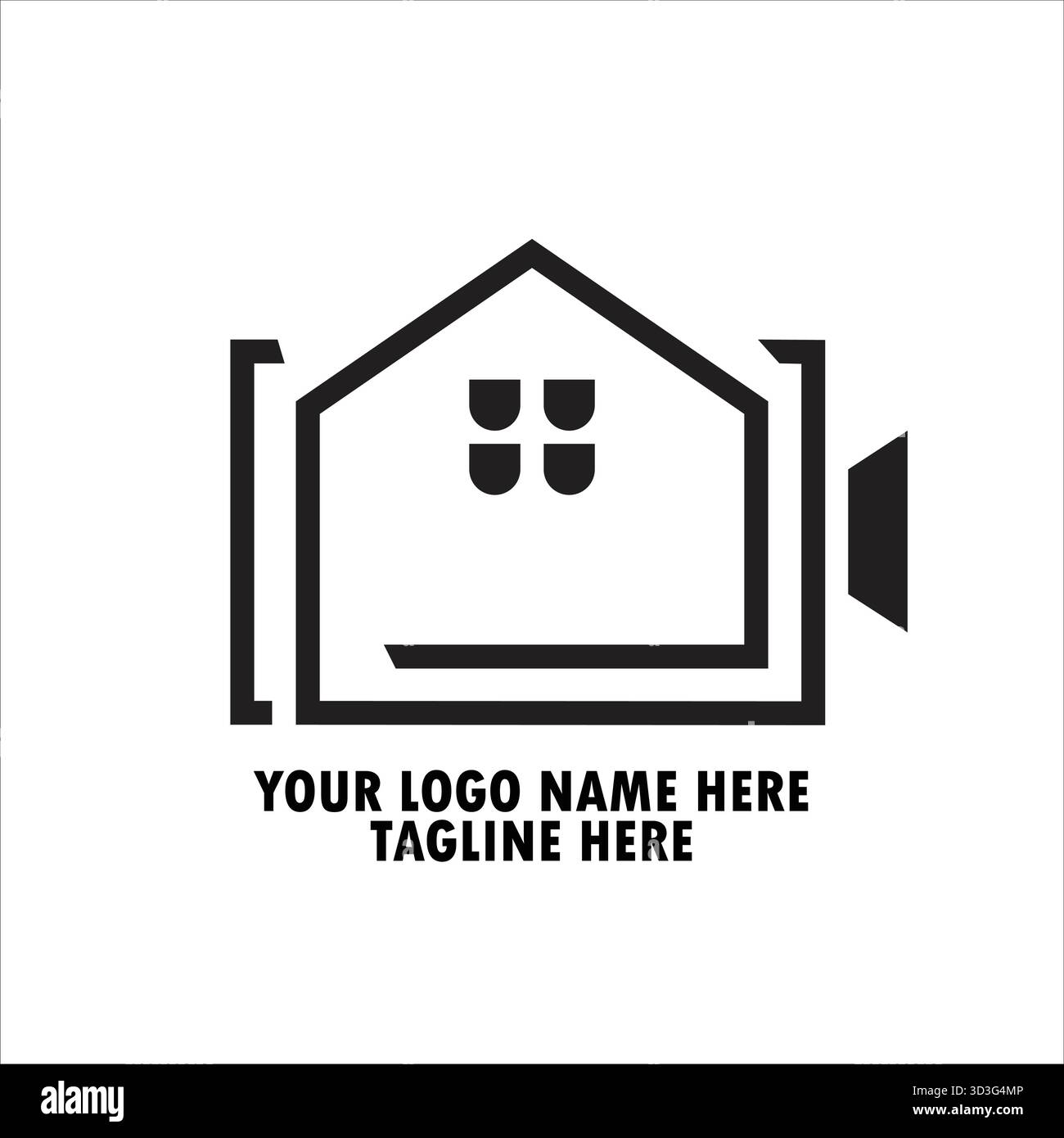 Design élégant de logo immobilier moderne pour les agents immobiliers, les agences et les entreprises de propriété - marque professionnelle personnalisée avec maison, bâtiment Illustration de Vecteur