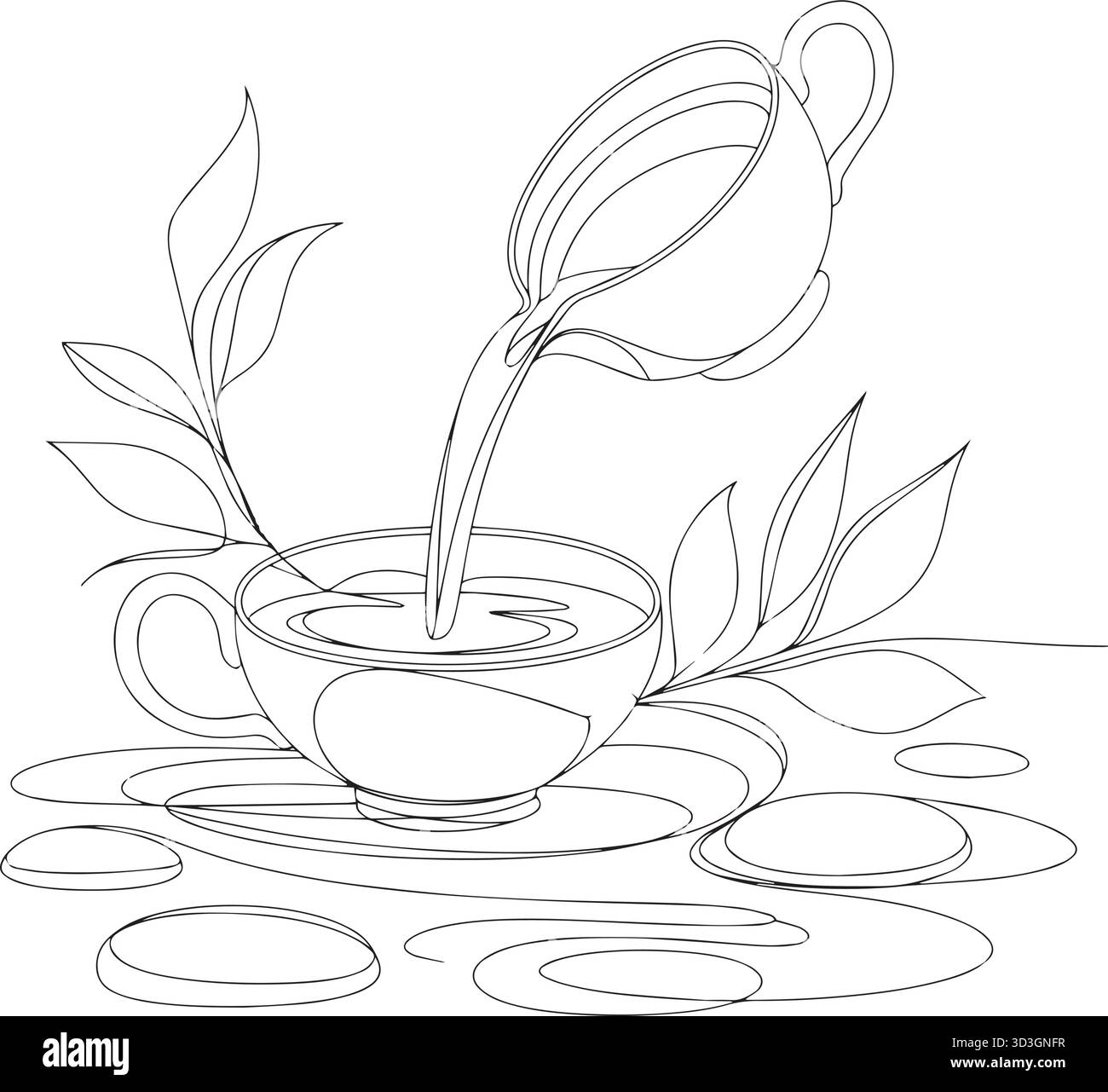 Une tasse de café chaud à la vapeur, idéale pour un regain d'énergie matinal. Illustration de Vecteur