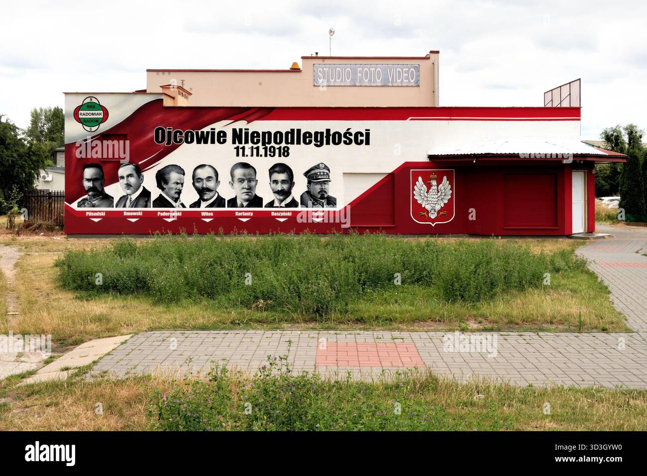 Murale patriotique à Radom, Pologne Banque D'Images