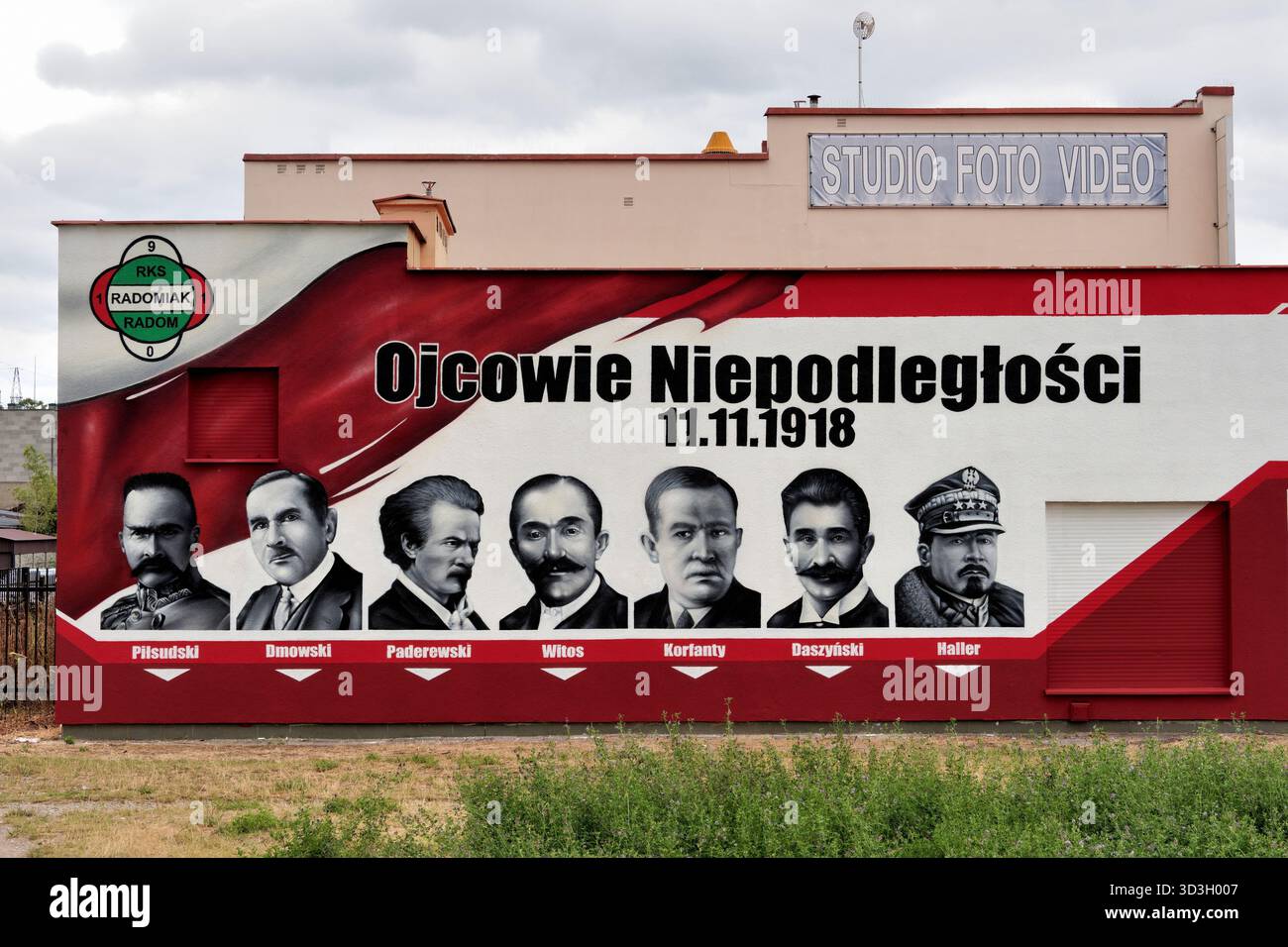Murale patriotique à Radom, Pologne Banque D'Images