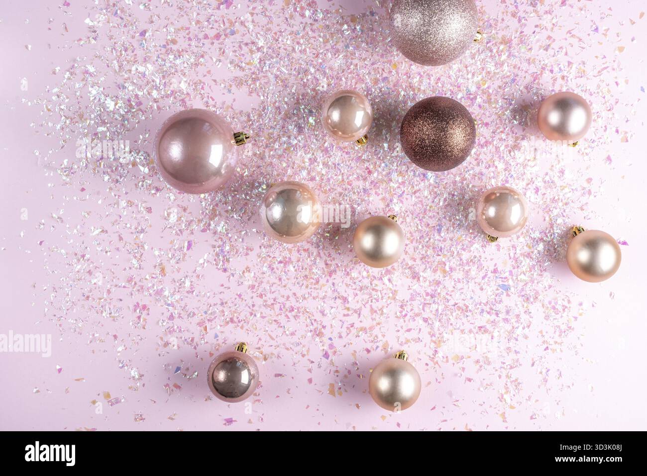 Décorations décorations de Noël arrière-plan. Classic glitter snowflakes Banque D'Images