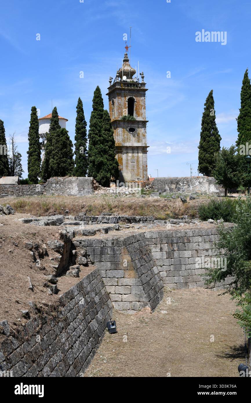 Almeida, vestiges du château médiéval. District de Guarda, Portugal. Banque D'Images