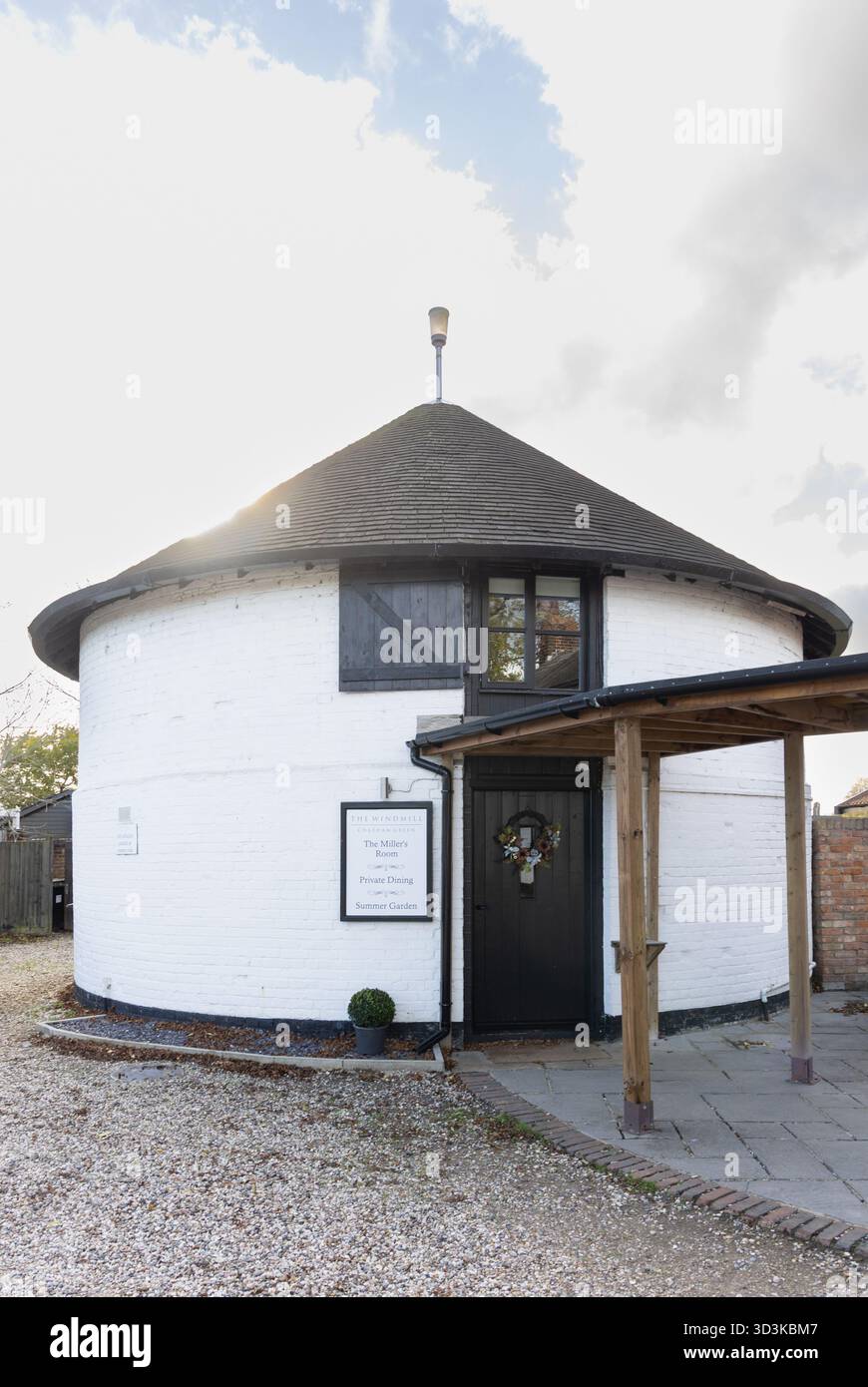 Le moulin à vent à Chatham Green, Chelmsford, Essex, Angleterre. Banque D'Images