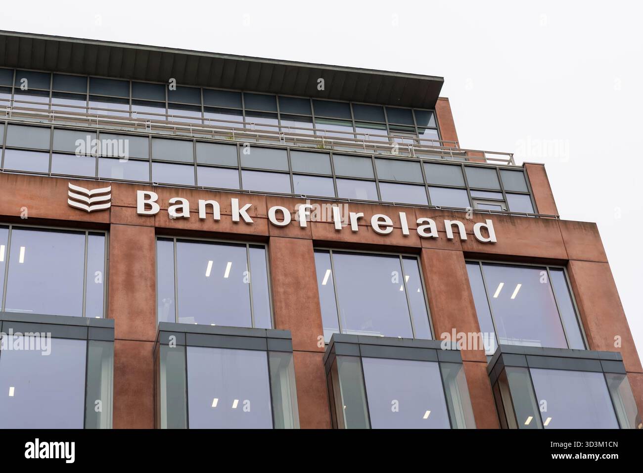 Bank of Ireland signe sur le bâtiment. Belfast, Irlande du Nord, Royaume-Uni. Banque D'Images