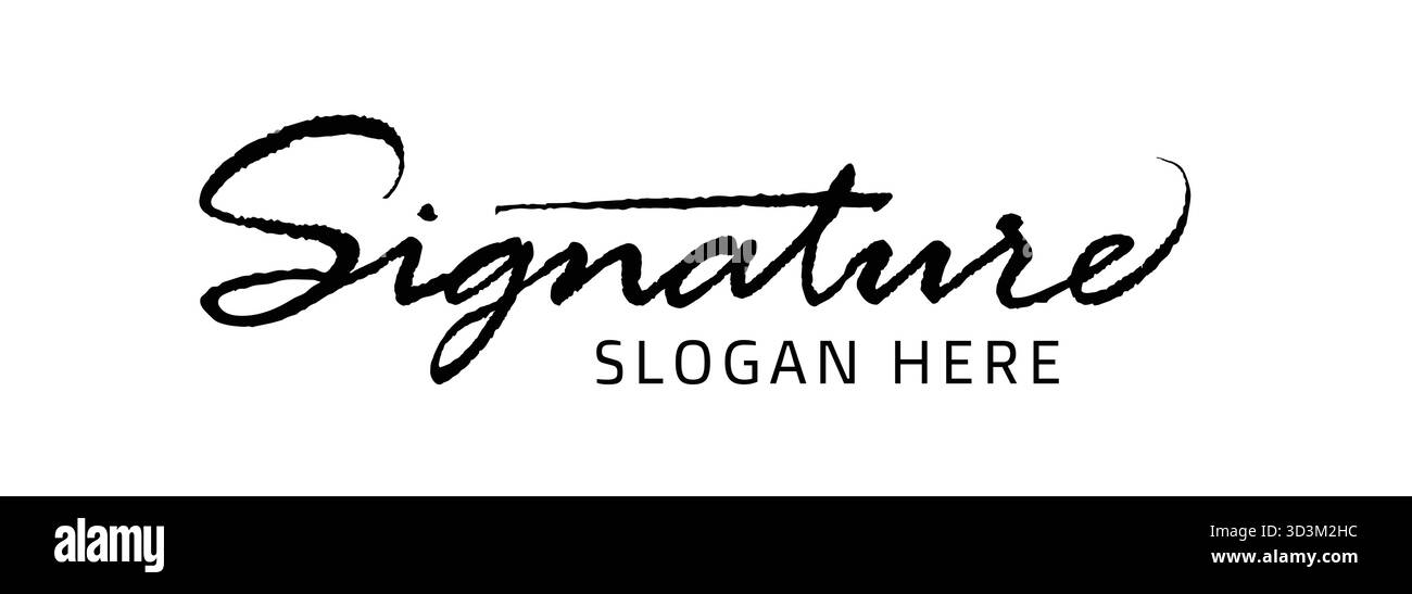 Design vectoriel de logo de style de signature manuscrit pour la marque personnelle ou professionnelle Illustration de Vecteur