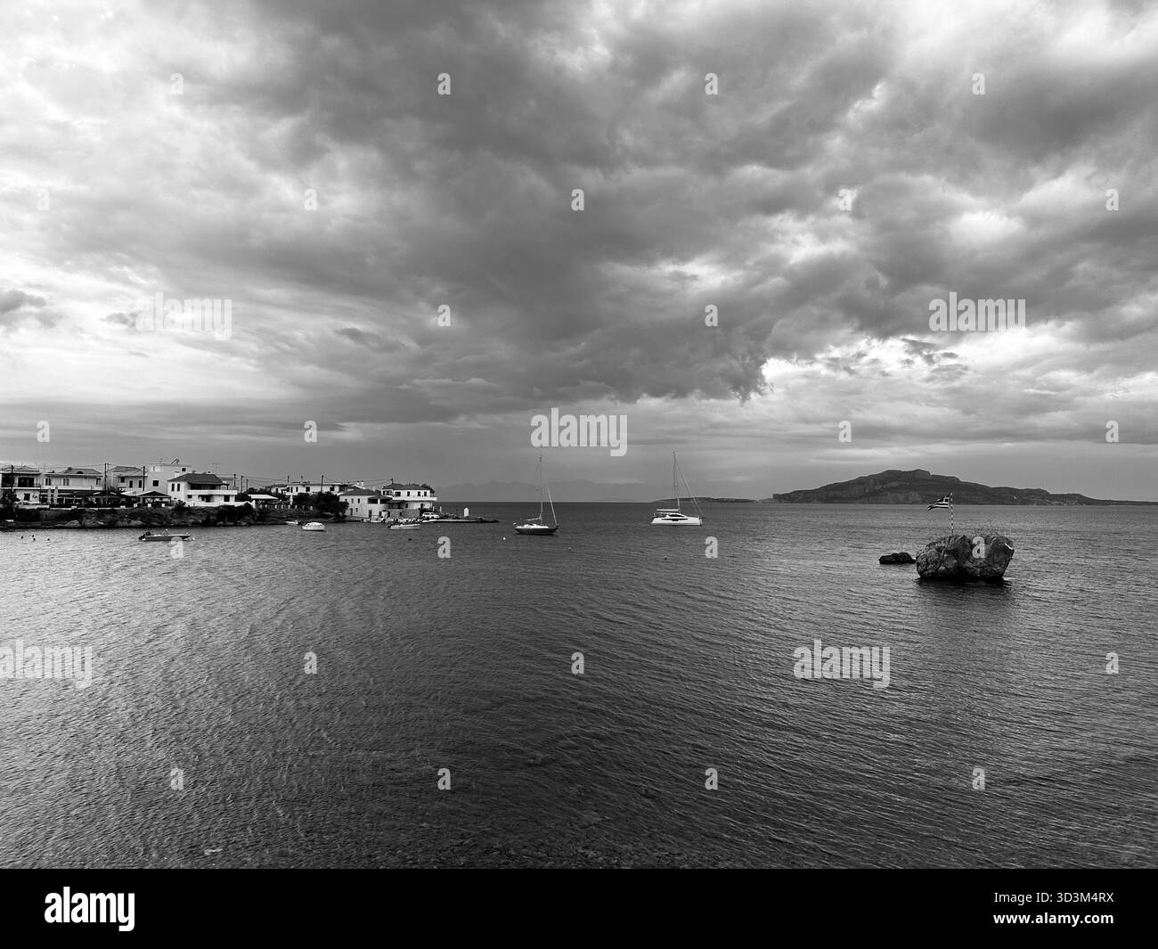 Jour nuageux par la mer Banque D'Images