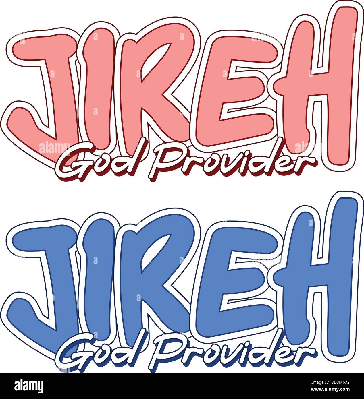 Jireh Dieu fournisseur typographie Christian Faith Quote Vector Design pour vêtements et art mural Illustration de Vecteur