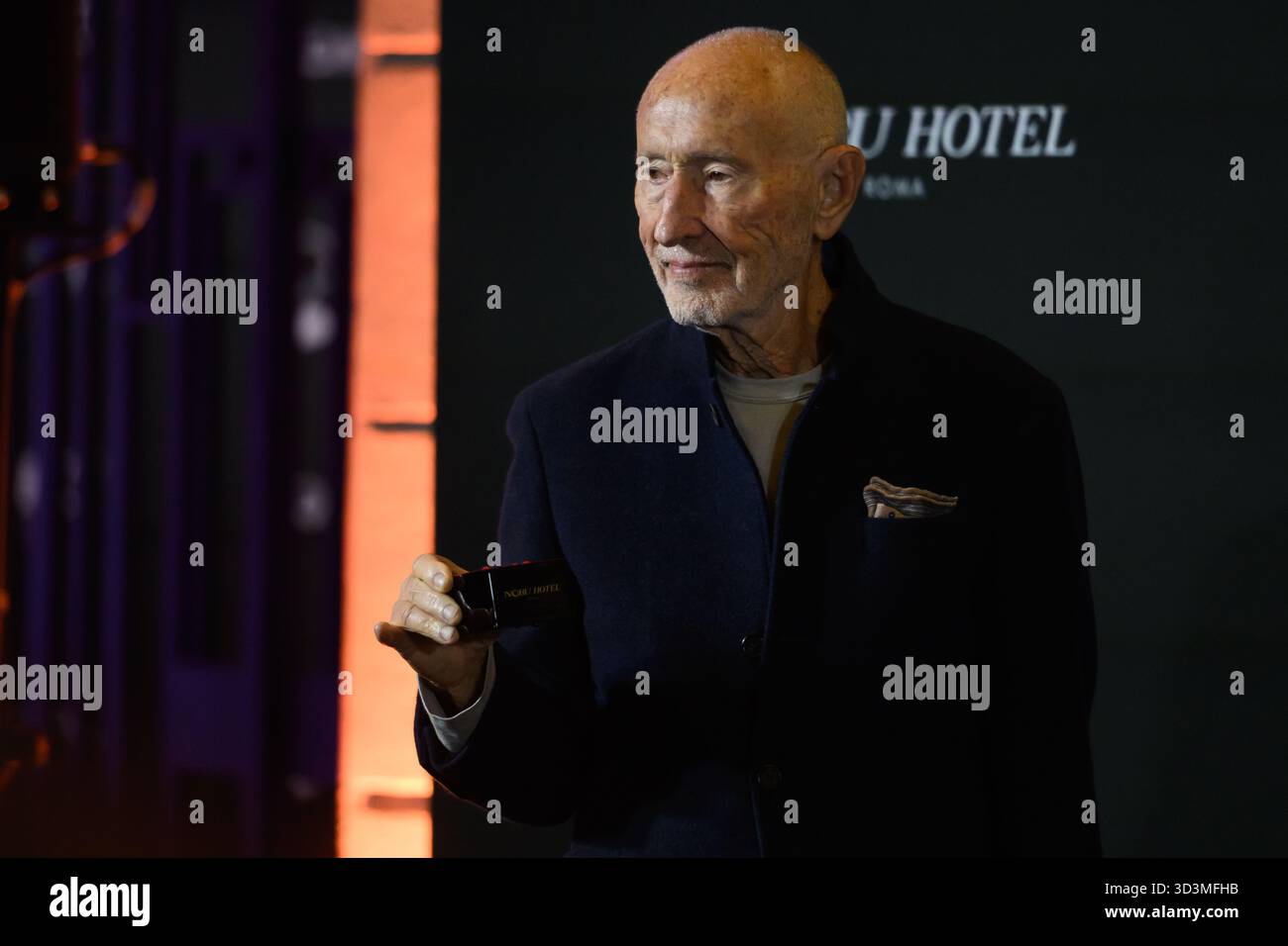 Rome, Italie. 06 novembre 2025. Le producteur et homme d'affaires Meir Teper assiste à la cérémonie du saké pour l'ouverture de l'hôtel Nobu sur la via Veneto à Rome (Italie), le 6 novembre 2025. Crédit : Insidefoto/Alamy Live News Banque D'Images