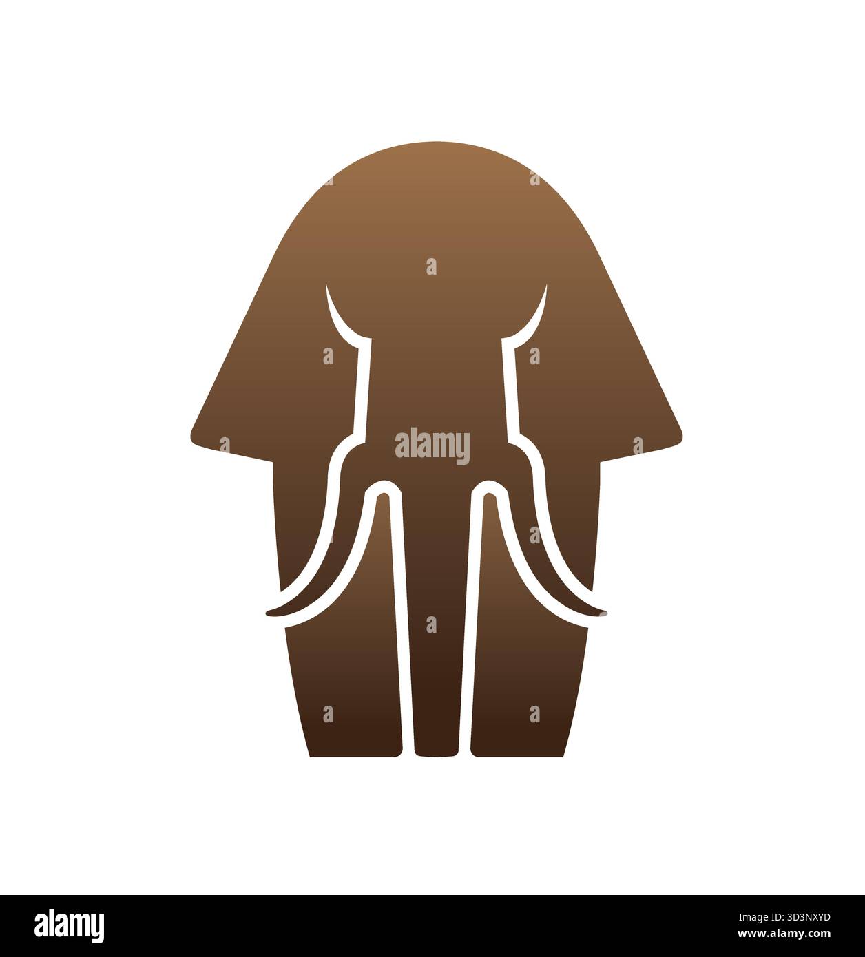 Creative Brown Elephant Shape Walking logo Vector Symbol Design illustration Illustration de Vecteur