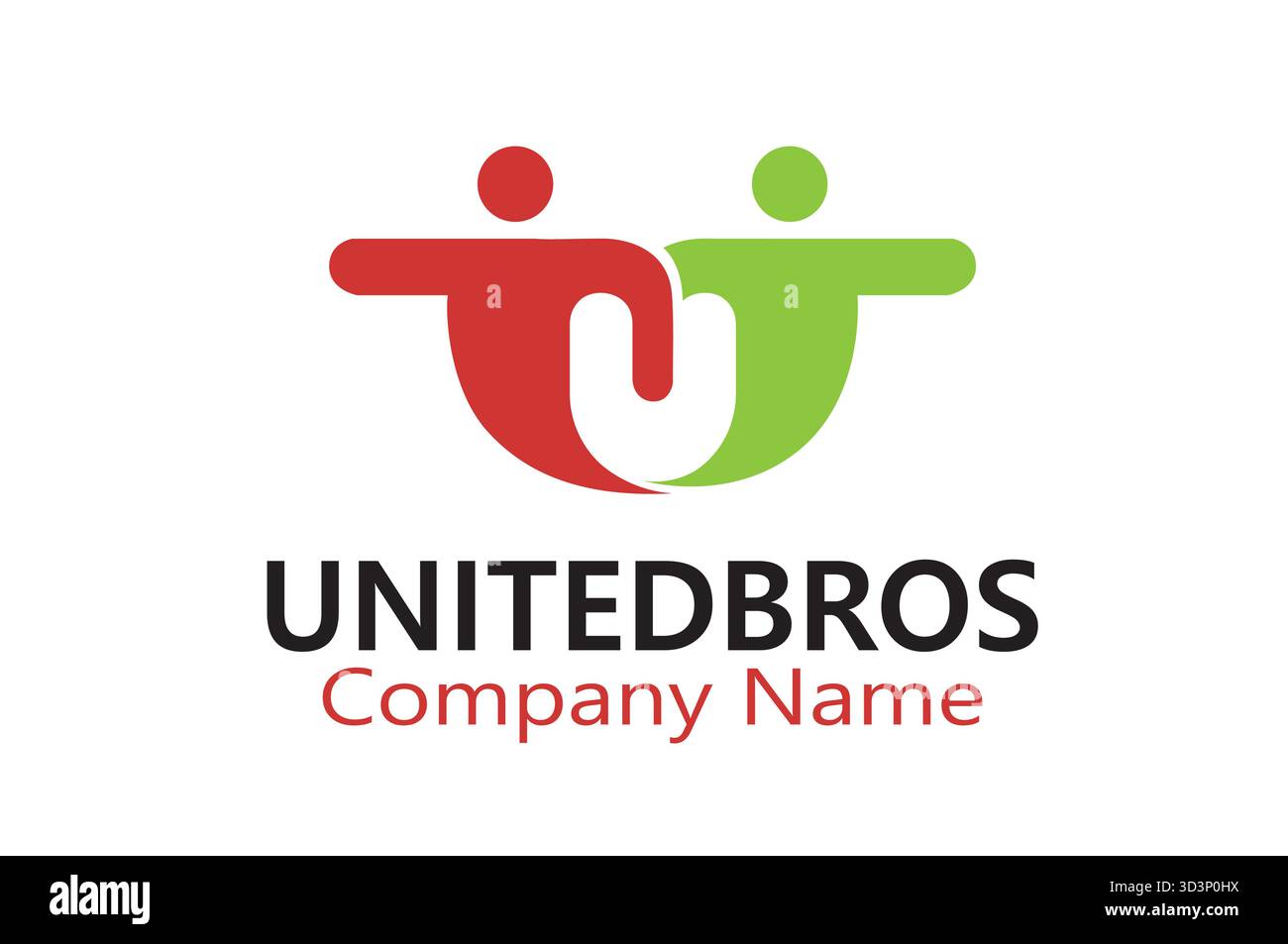 logo de l'équipe de deux personnes symbole de conception vectorielle colorée de personnages de silhouette humaine Illustration de Vecteur